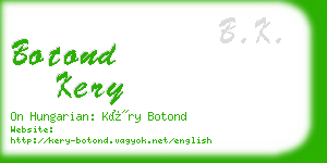 botond kery business card